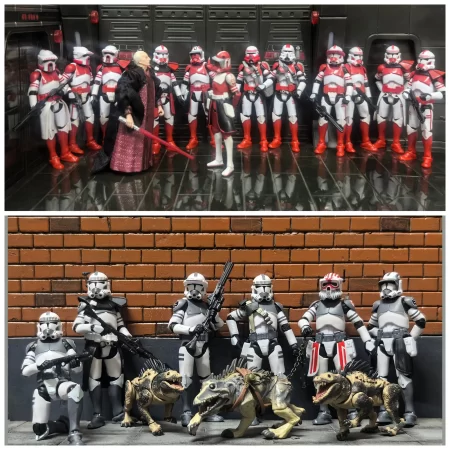 Star Wars 3.75 Inch Trooper 1/18 Shock Coruscant Guard Kamino Clone Sergeant Hound Fox Action Figure Toys Model Loose