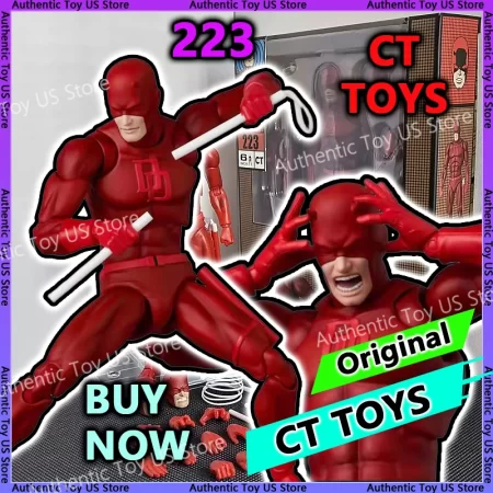 100% Original Ct Toys Daredevil Mafex 223 Comic Version Figure SHF Anime Action Figurine Statue Model Custom Gifts Kids Toys