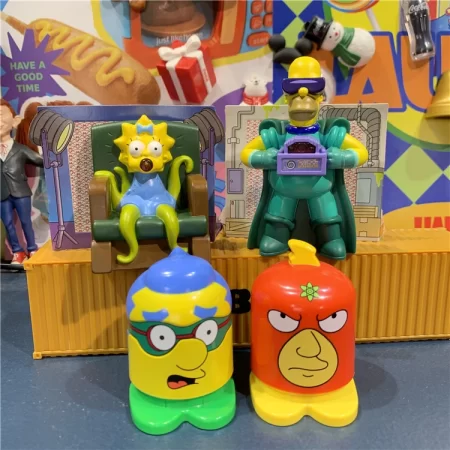 Cartoon The Simpsones Homer J Marge Bart Lisa Maggie Krustythe Clown Action Figure Desktop Decorations Collectible Toy Kids Gift