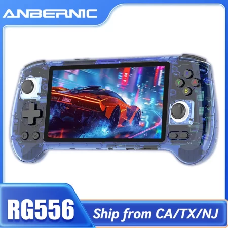 ANBERNIC RG556 Retro Handheld Game Android 13 5.48 inch Touch OLED Screen Support DP WiFi Bluetooth Hall Rocker Battery 5500mAh
