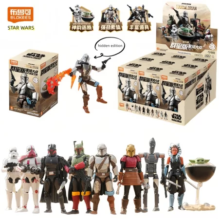 Original Blokees Star Wars The Mandalorian Vol.1 Ahsoka Din Djarin IG-11 Grogu Darth Vader Kits Action Figure Halloween Gift