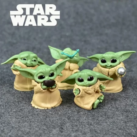 Disney 5pcs/set Baby Yoda Grogu Mandalorian Action Figure Toys 4-7cm Yoda Baby Action Toys Star Wars Figuras Hot Xmas Gifts