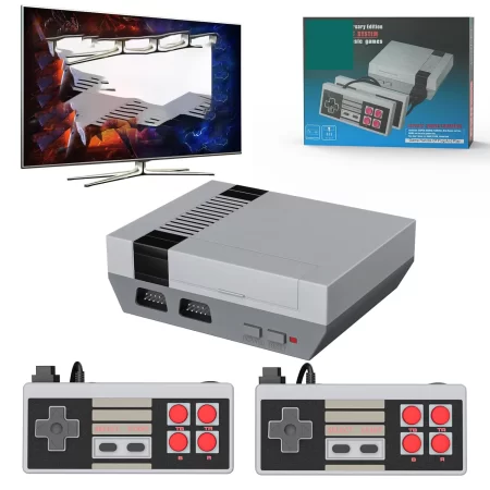 Retro Game Console, AV Classic Video Game System, Built-in 620 Games Dual-Player Mode Console with 2 Controllers, Holiday Gift